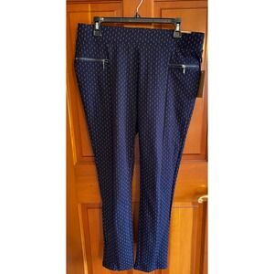 Classic Concepts PXL Quiet Luxury Minimalist Pull-On Stretch Pants Navy